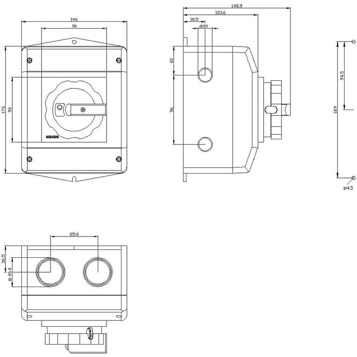 Actual product image Siemens Switch disconnector 3-pole