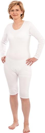 Image du produit Suprima Body de soins manches longues M unisexe avec fermeture éclair partielle sur la jambe blanc (M)