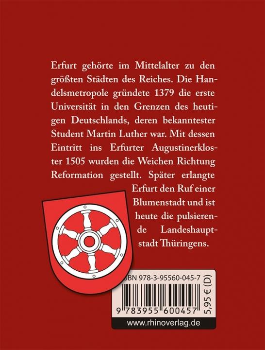 Produktbild Kleine Geschichte der Stadt Erfurt (Deutsch, Steffen Raßloff, 2016)