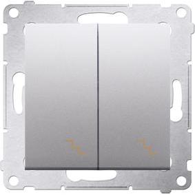 Kontakt DW6/2L.01/43, Taster + Schalter, Silber