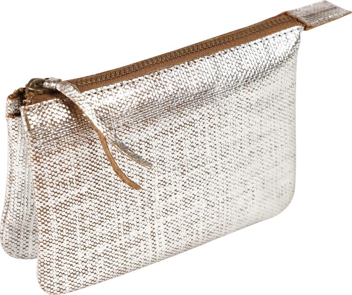 Image du produit Clairefontaine KLEO-PATHRA CUIR Petite Pochette 2 compartiments 13x9 cm Argent -