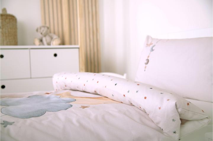 Actual product image Babybest Moon and Stars bed linen "Made in green" (100 x 135 cm, 40 x 60 cm)