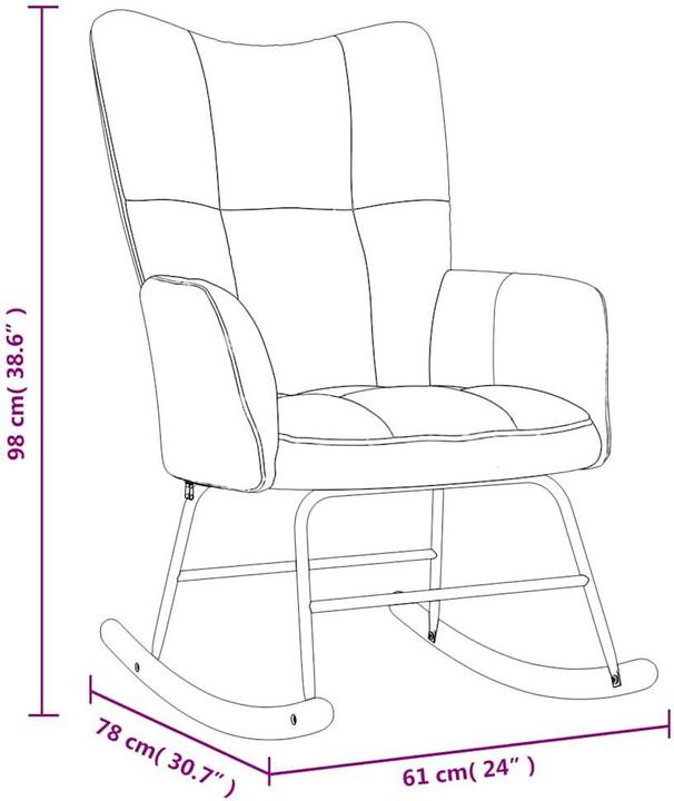 Produktbild vidaXL Schaukelstuhl mit Hocker