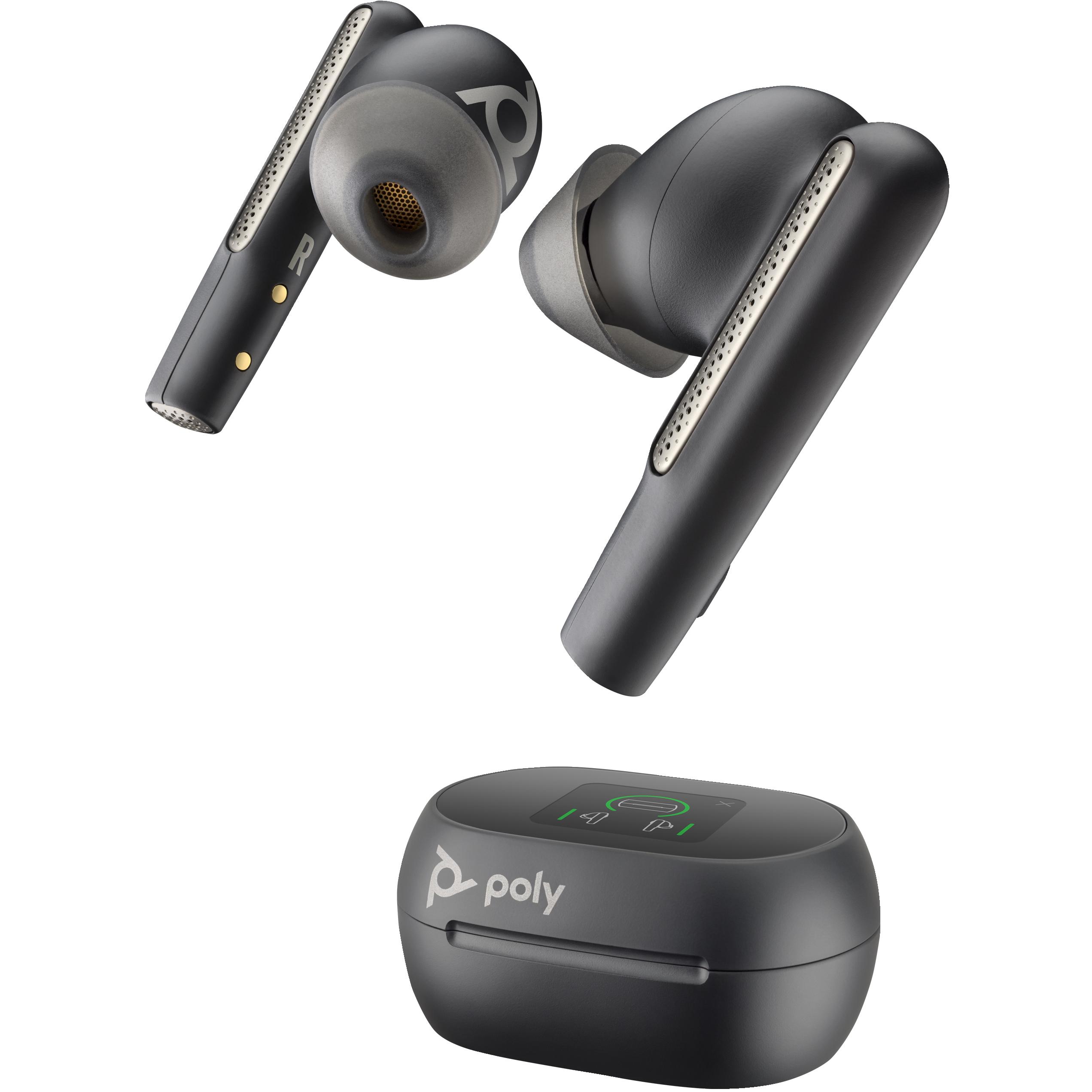 Poly Voyager Free 60+ (Kabellos, USB-C), Office Headset, Schwarz