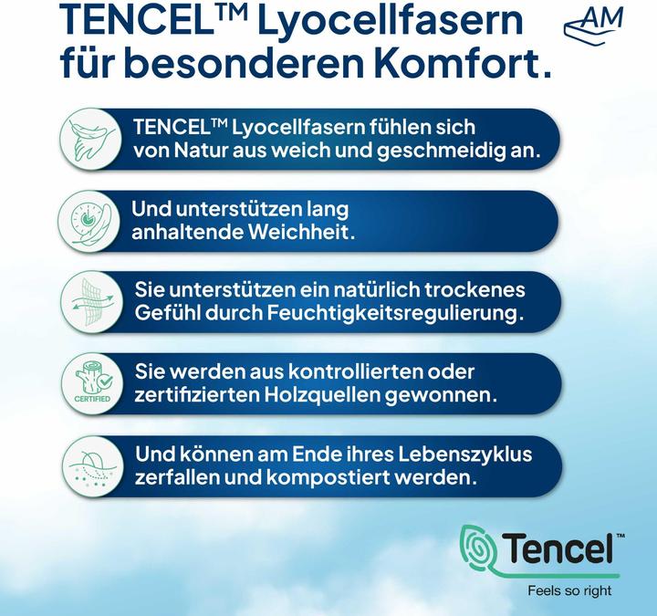 Produktbild AM Qualitätsmatratzen Matratzenbezug Tencel (200 x 90 cm)
