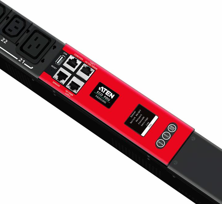 Actual product image Aten 30-Outlet 0U 3-Phase Intelligent PDU with Cas