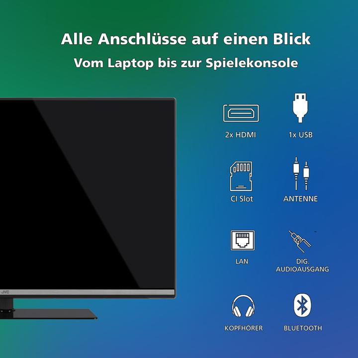 Actual product image JVC LT-32VQF555D QLED-TV FHD,Multituner,Smart,DolbyVision,VIDAA (32", QLED, Full HD, EU)