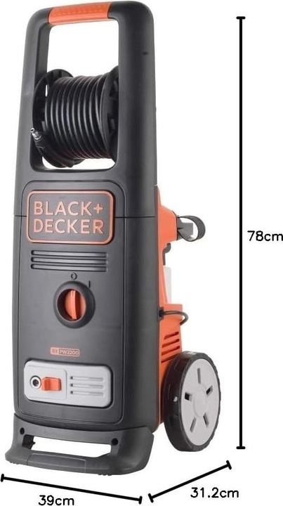 Actual product image Black & Decker Black+Decker High Pressure Cleaner with Patio Cleaner Deluxe and Brush BXPW2200PE (Electrical connection)