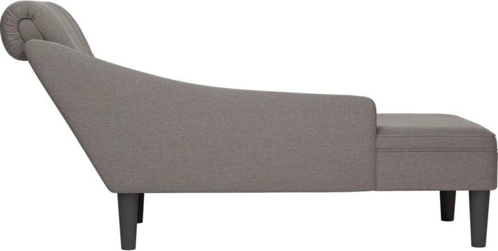 Produktbild vidaXL Chaiselongue Lounge Sofa Recamiere mit Rechter Armlehne Taupe Stoff