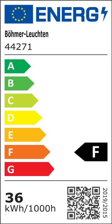 Energie-Label Böhmer LED-Deckenleuchte 44271 3000K ws Decken-/Wandleuchte 4027007442714 (2900 lm)