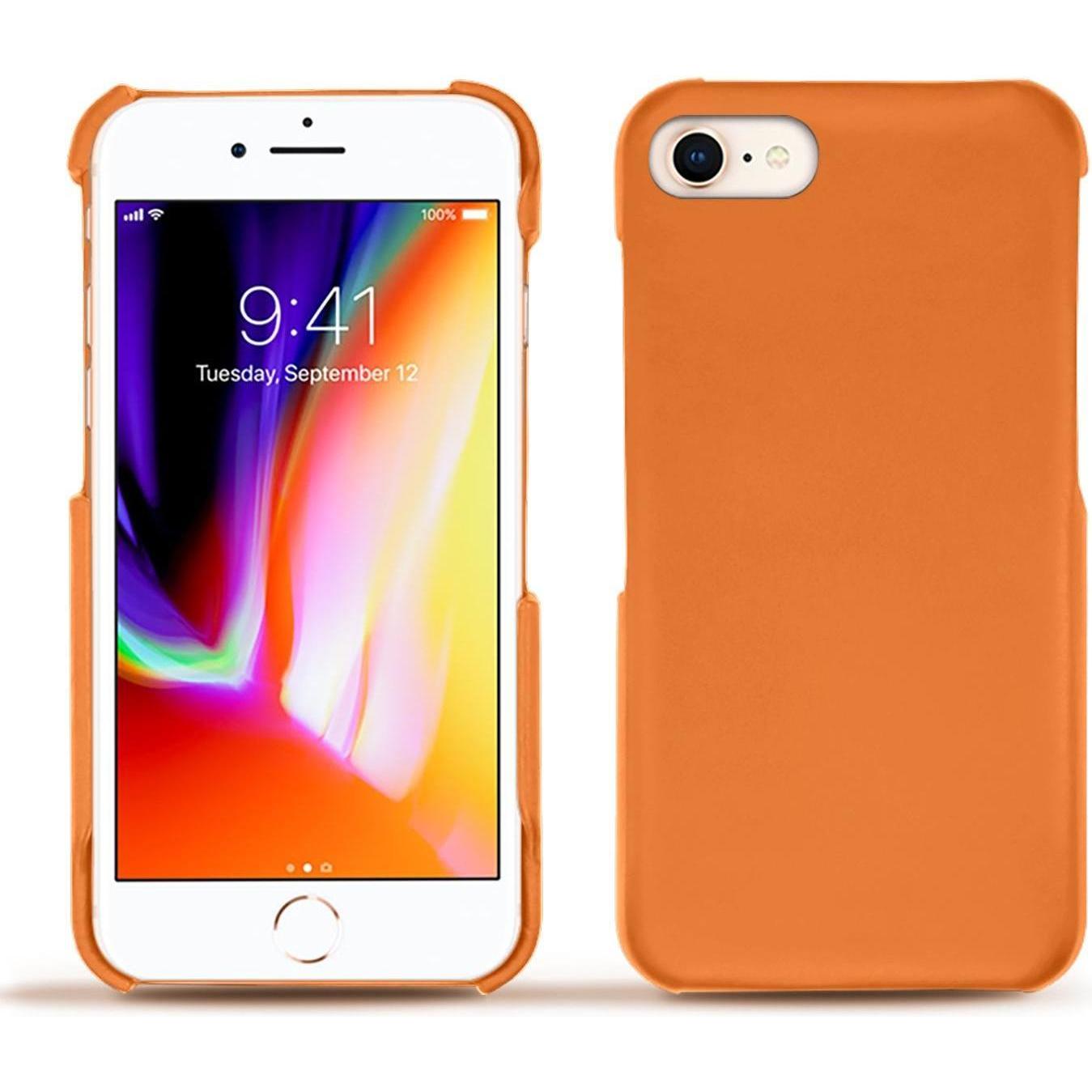Noreve Lederschutzhülle (Apple iPhone 8), Smartphone Hülle, Orange
