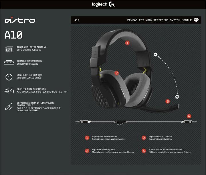 Actual product image Logitech G A10 Gen 2 (Cable)