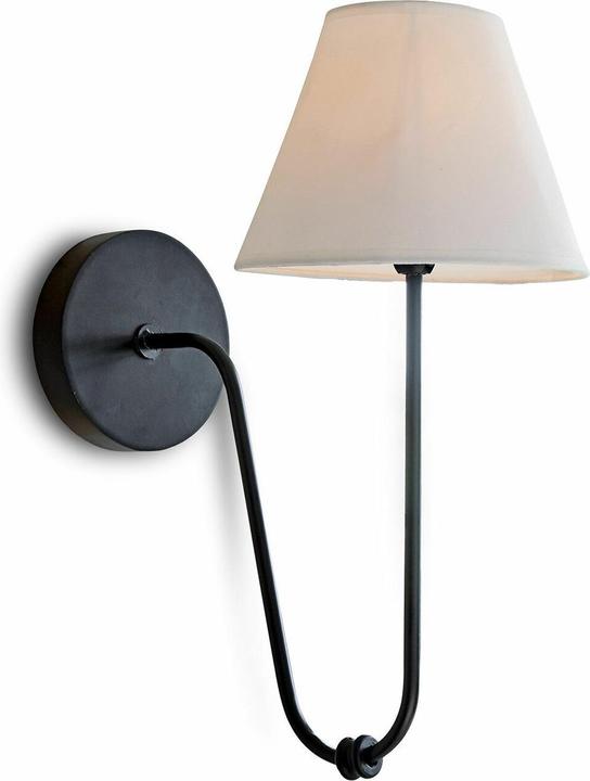 Loberon Wandlampe Lustre schwarz/weiss (E14)