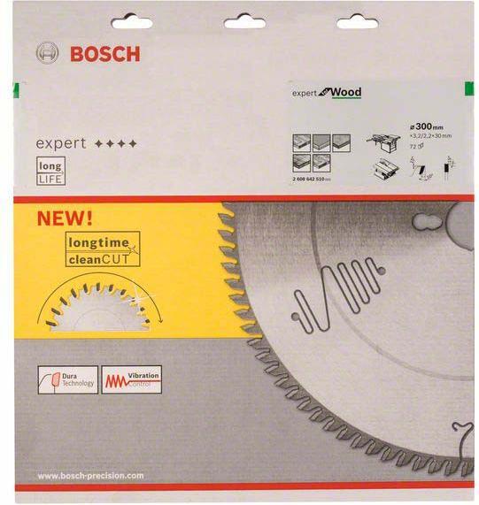 Produktbild Bosch Professional Zubehör Kreissägeblatt Expert for Wood, 300 x 30 x 3,2 mm, 72