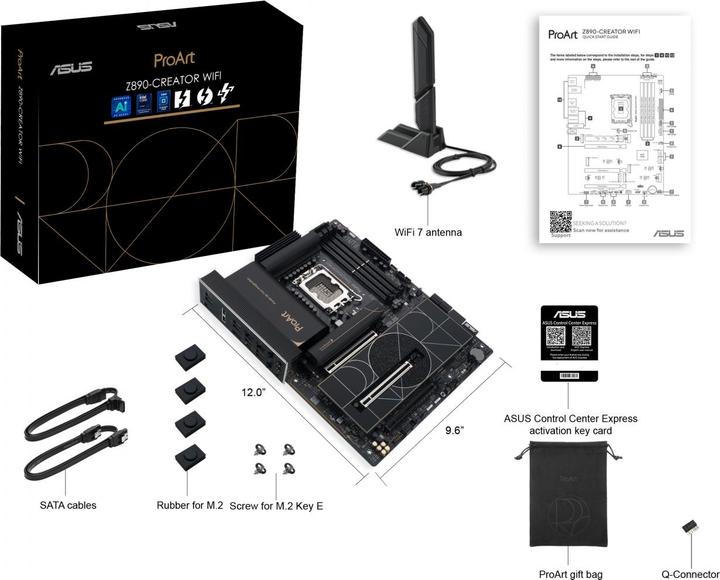 Produktbild ASUS MB PROART Z890-CREATOR WIFI (Intel,LGA1851,DDR5,ATX) (LGA 1851, Intel Z890, ATX)