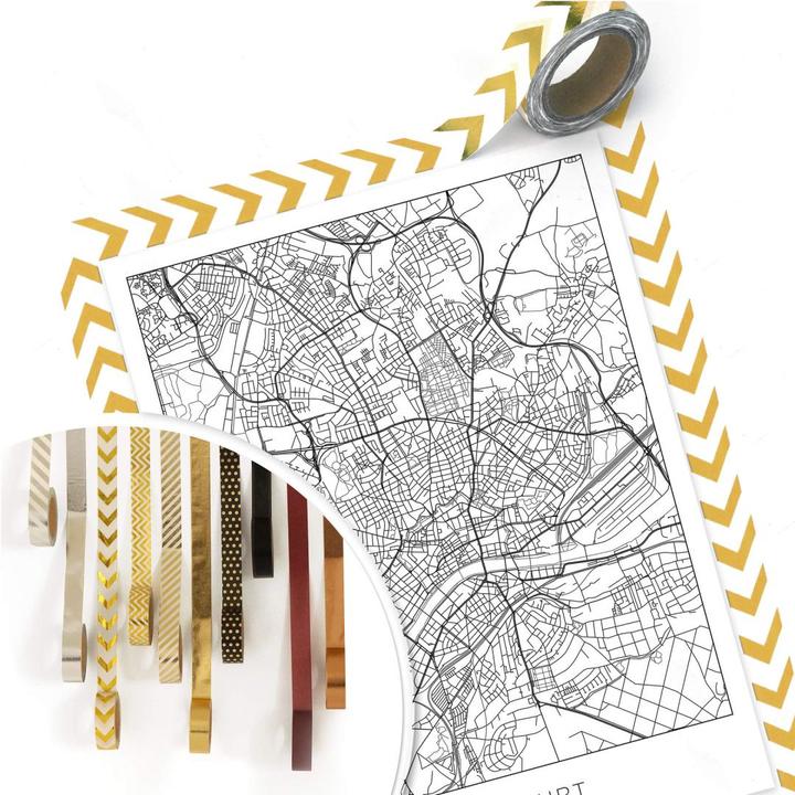 Immagine prodotto Trenddeko Mappa della città di Francoforte (50 x 60 cm)