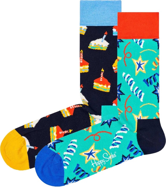 Actual product image Happy Socks Birthday Cake Gift Set (pack of 2, 36 - 40)