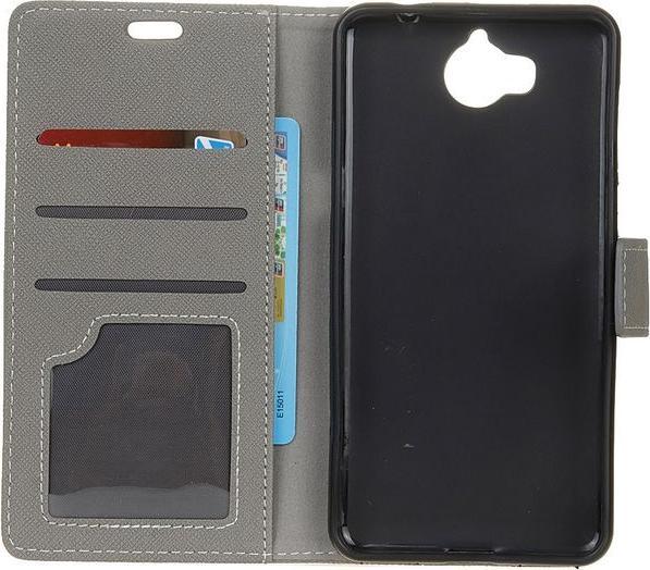 Immagine prodotto MU Classic Copertina in pelle con motivo a croce (Huawei Y6 (2017), Huawei Y5 (2017))