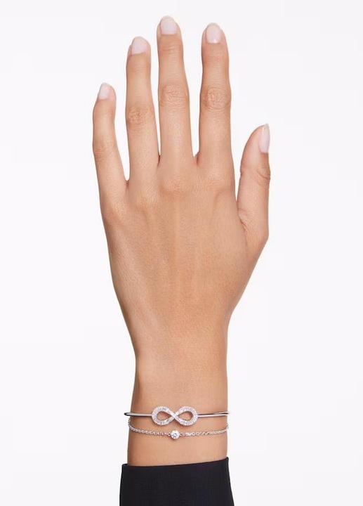 Produktbild Swarovski Hyperbola Armreif Unendlichkeit Weiss (16.50 cm, Swarovski Metall)