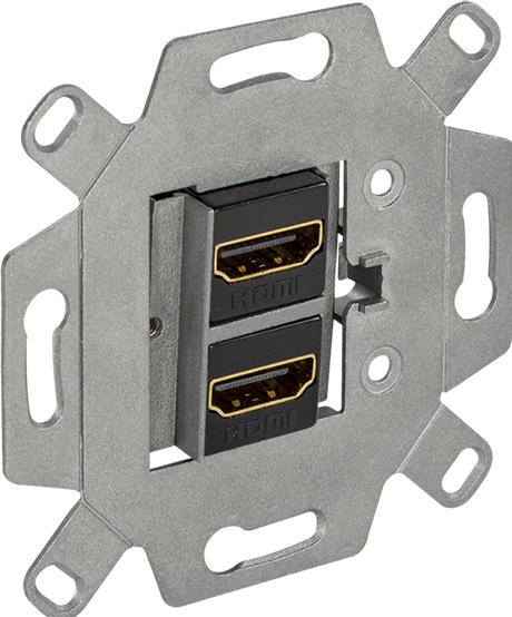 Productafbeelding LogiLink Inbouwdoos voor 2 Keystone modules, rechte uitgang, signaalwit