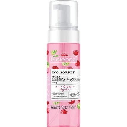 Bielenda, Gesichtsreinigung, Eco Sorbet Moisturizing And Soothing Micellar Foam For Facial Cleansing Raspberry 150Ml (15...