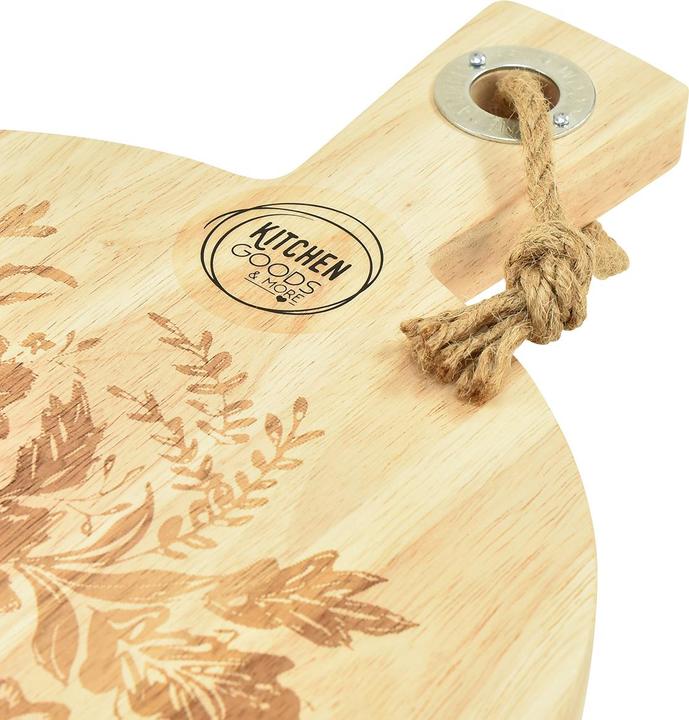 Produktbild Viana Rundes Deko Schneidebrett Mango mit Blumenmotiv für Küche