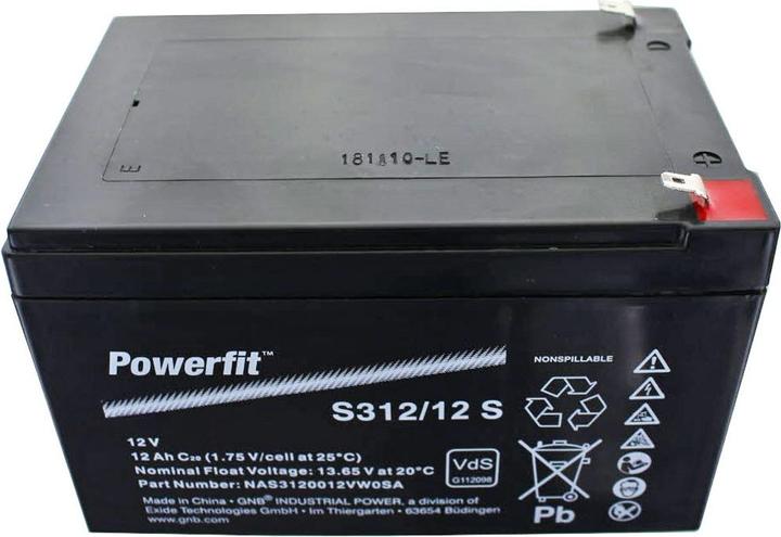 Produktbild Exide Akku Powerfit S312/12S, Anschluss 4,8mm (12 V, 12 Ah)