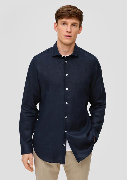 Produktbild S.Oliver Hemd Glänzendes Tailored Fit Hemd aus Leinen (38)