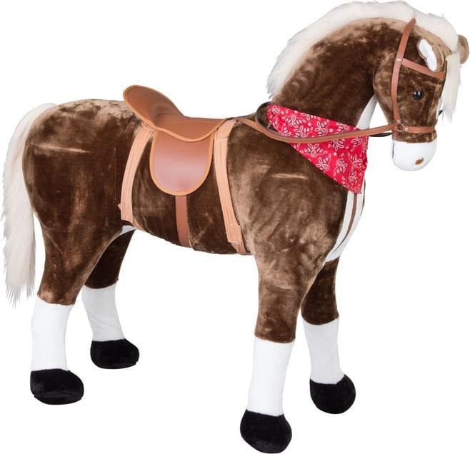 Actual product image Besttoy XXL plush horse with sound - dark brown - standing approx. 113 cm