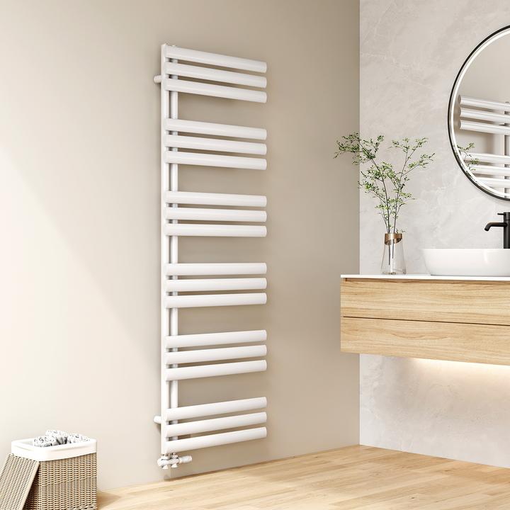 Emke Elektrischer Badheizkörper, 1740x600mm - Weiss Ovalrohr-Handtuchtrockner