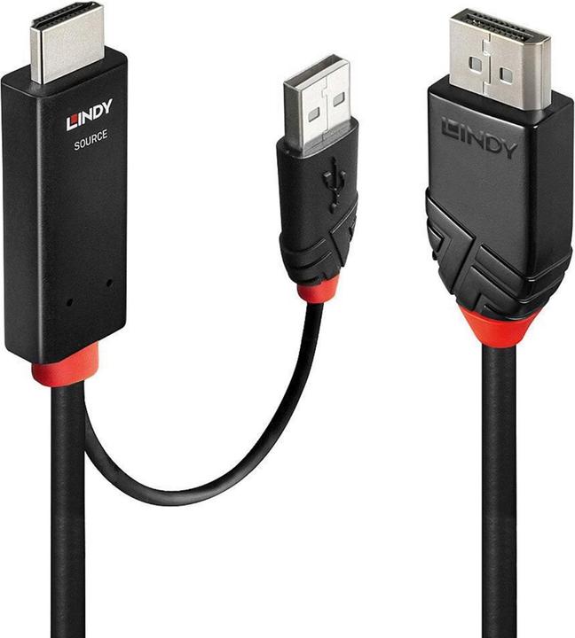 Image du produit Lindy Câble adaptateur HDMI vers DisplayPort (2 m, HDMI)