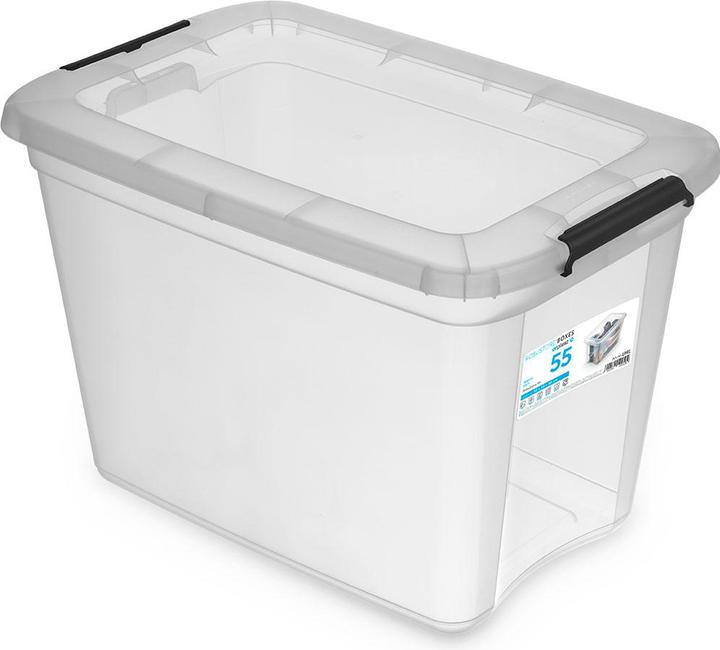Orplast Container with clips 55l RobuStore 1972 Transparent (39 cm, 55 l)