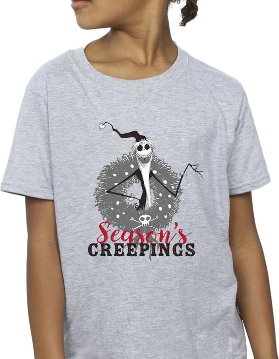 Produktbild Disney The Nightmare Before Christmas Seasons Creepings Wreath TShirt Mädchen (140, 146)
