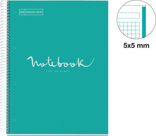 Productafbeelding Miquelrius Emoties Notitieboek 1 A4 quadrillé Turquoise (A4, Gecontroleerd, Hardcover)