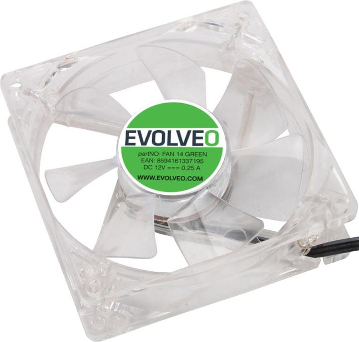 Actual product image Evolveo ventilÃ¡tor, LED zelenÃ½ (140 mm)