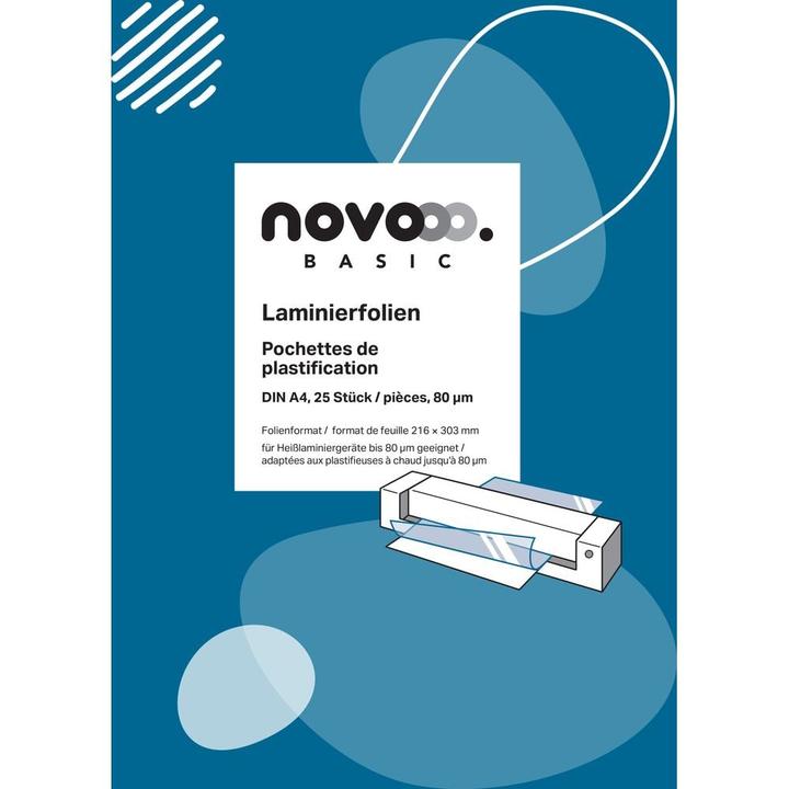 Actual product image Novooo Laminating film A4 (A4, 25 Piece, 80 µm)