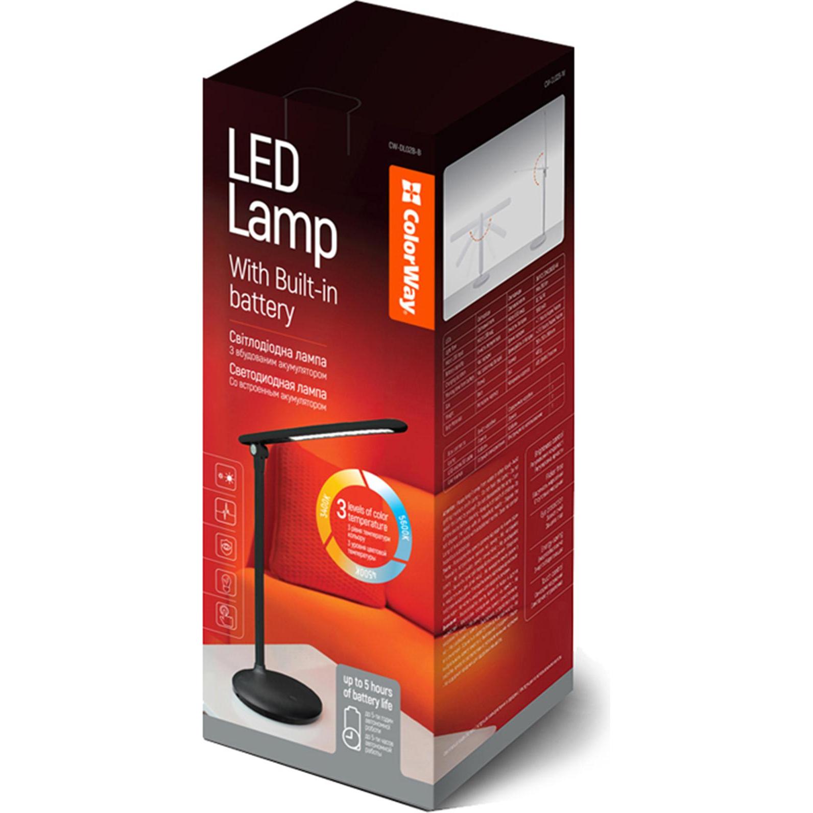 Thumbnail - Colorway, Tischlampe, CW-DL02B-B (300 lm)