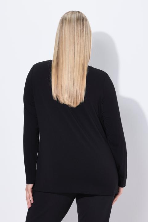 Actual product image Ulla Popken Shirt, Ziersteine, Classic, Rundhals, Langarm (62)