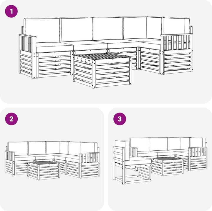 Produktbild vidaXL Outdoor-Sofa