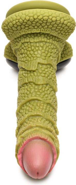Actual product image Creature Cocks Swamp Monster Scaly Silicone Dildo - Black