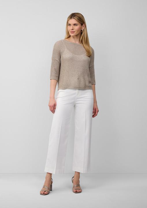 Produktbild S.Oliver Strickpullover Lockerer Strickpullover in Bicolor-Optik mit U-Boot-Ausschnitt (M)