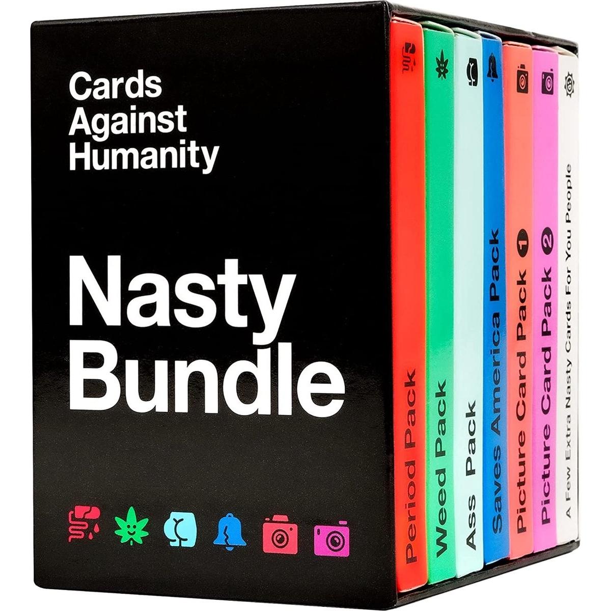 Spilbraet Cards Against Humanity: Nasty Bundle - 6 pacchetti tematici cattivi + 10 carte nuove di zecca (Inglese)