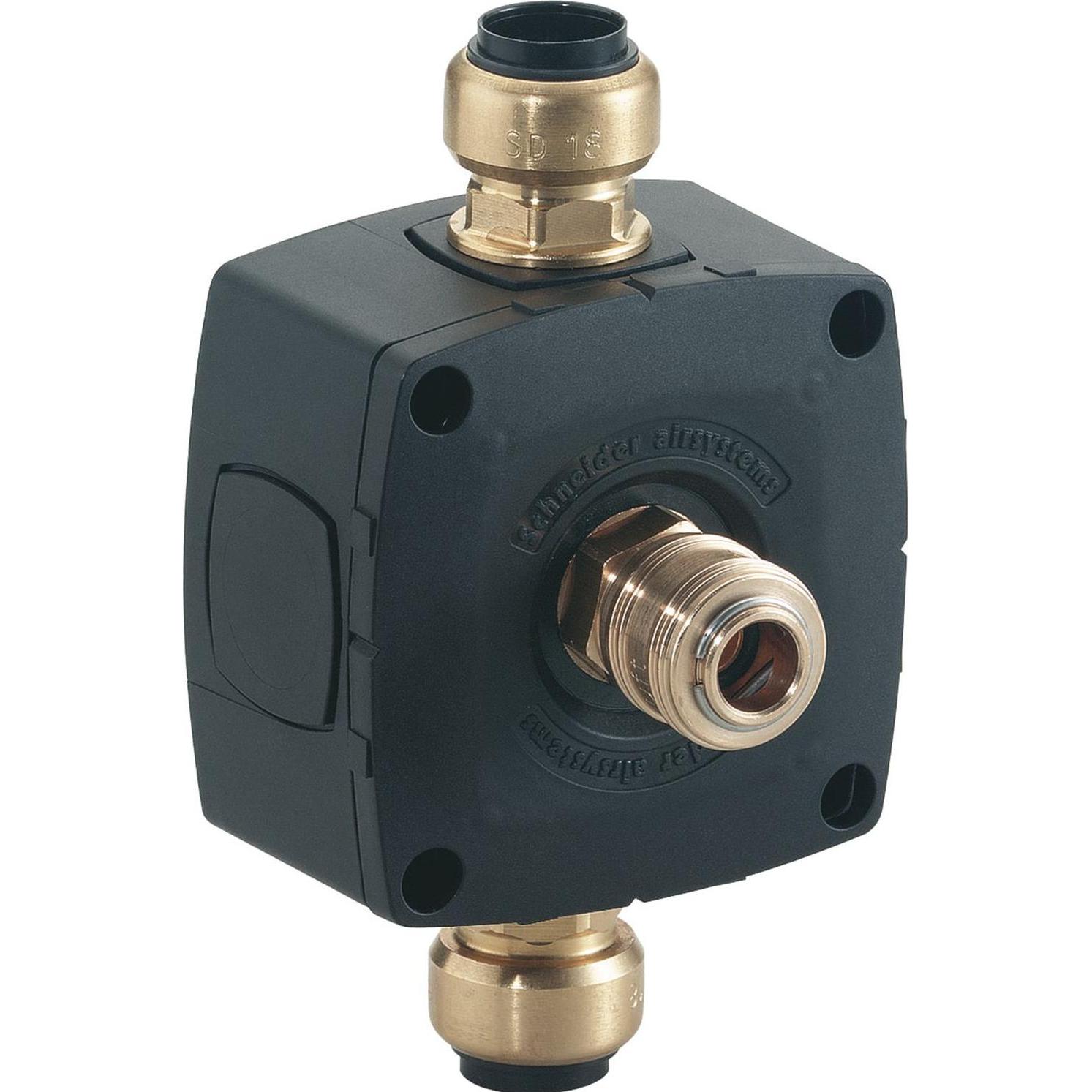 Schneider, Zubehör Druckluftwerkzeug, Druckluft Verteiler (Rohrleitungsdose) RLD-B Verteiler 2x I-Gew. 1/2"