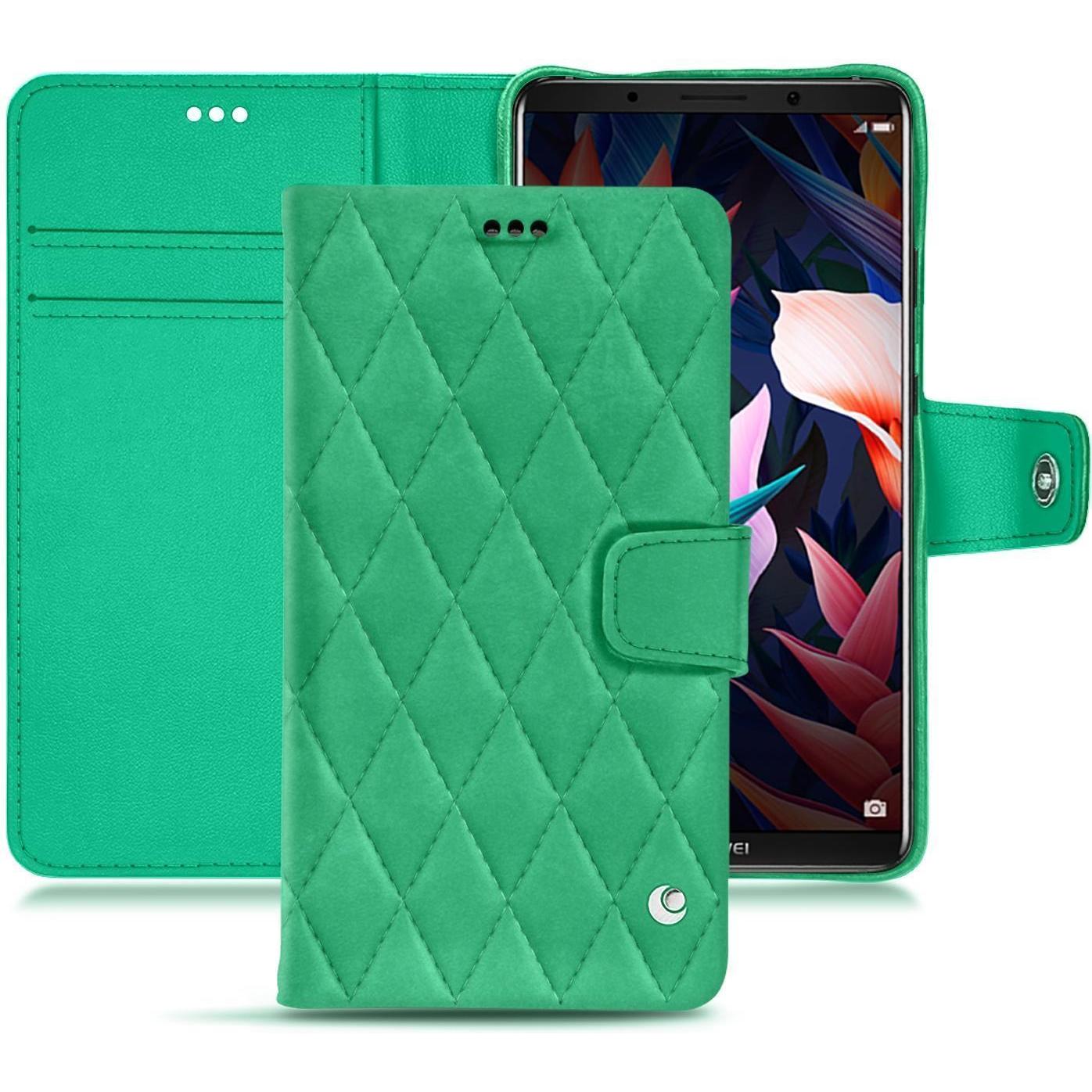 Noreve Lederschutzhülle Wallet (Huawei Mate 10 Pro), Smartphone Hülle, Grün