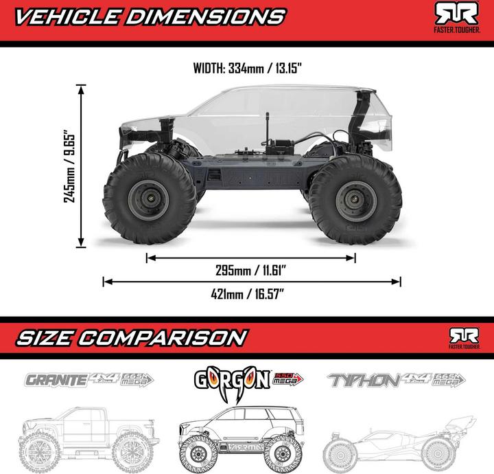 Immagine prodotto Arrma Monster Truck Gorgon Mega 550 4 x 2 RTR 1:10 unlackiert