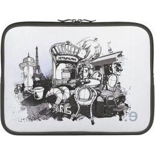 Thumbnail - Be.ez Hülle für MacBook Pro 13“ LA Edition Kleid ‚I LOV PARIS‘ mit Reissverschluss (13"), Notebooktasche, Blau