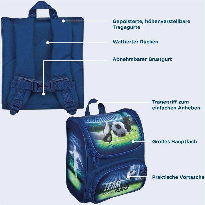 Immagine prodotto Scooli Rucksack Fussball 6.5 l, Gewicht: 290 g, Motiv