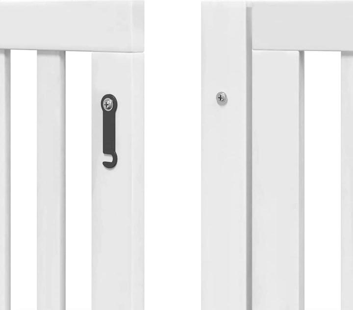 Produktbild vidaXL Hundetor mit Tür Faltbar Absperrgitter Hunde Schutzgitter 12-tlg. Holz (6 cm)