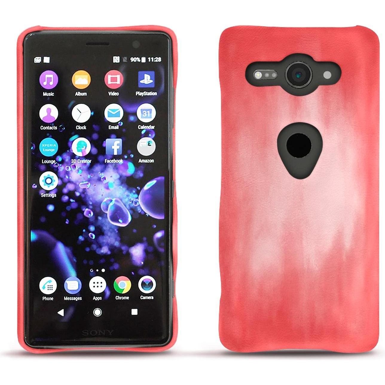 Noreve Lederschutzhülle (Sony Xperia XZ2 Compact), Smartphone Hülle, Rosa