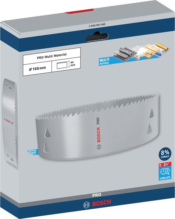 Productafbeelding Bosch Professional Zubehör PRO Multimateriaal gatenzaag, 168 mm, met schroefdraad (168 mm)